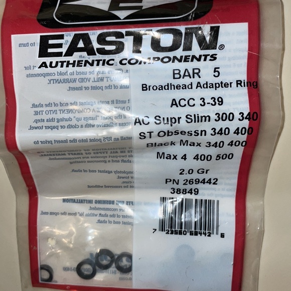 Easton Other Easton 2pc Bar Broadhead Adapter Ring 2gr Poshmark
